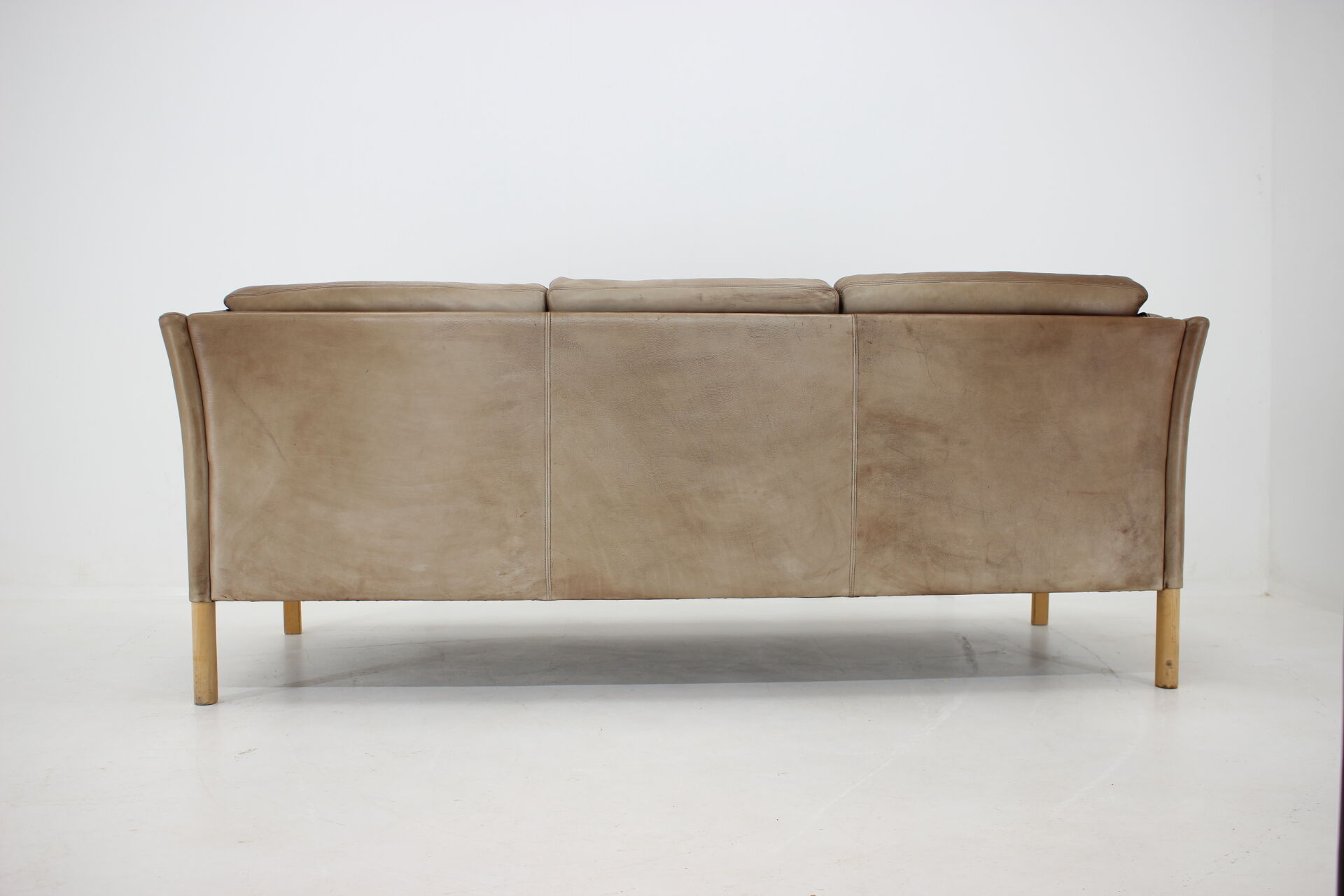1960s Georg Thams Leather 3-Seather Sofa