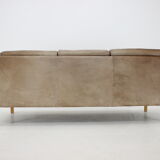 1960s Georg Thams Leather 3-Seather Sofa
