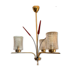 lustre vintage en laiton