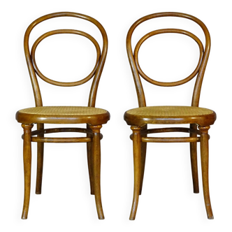 2 chaises Thonet N°10 version 1870 cannages neufs