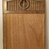 Vintage braided rattan mirror.