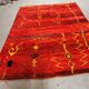 Tapis berbère marocain laine rouge 220 x 145 cm