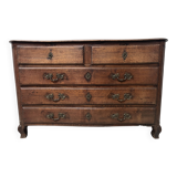 Louis XV chest of drawers in solid oak from the 18th century
