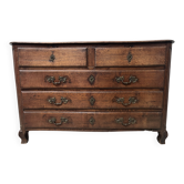 Louis XV chest of drawers in solid oak from the 18th century