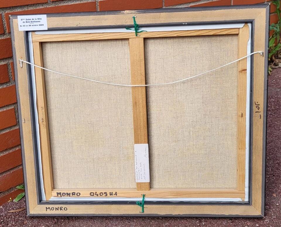 20th Century Vintage Abstract Oil on Canvas Signed Painting