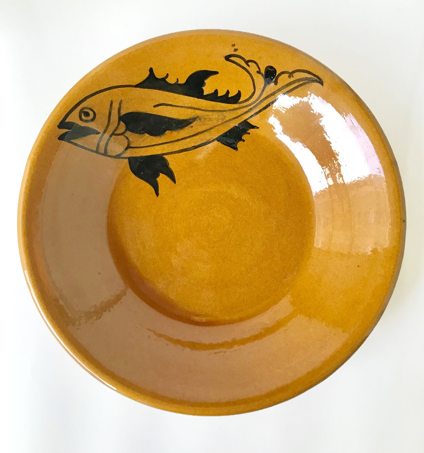 Lotd e 6 hollow plates in hand-painted faience