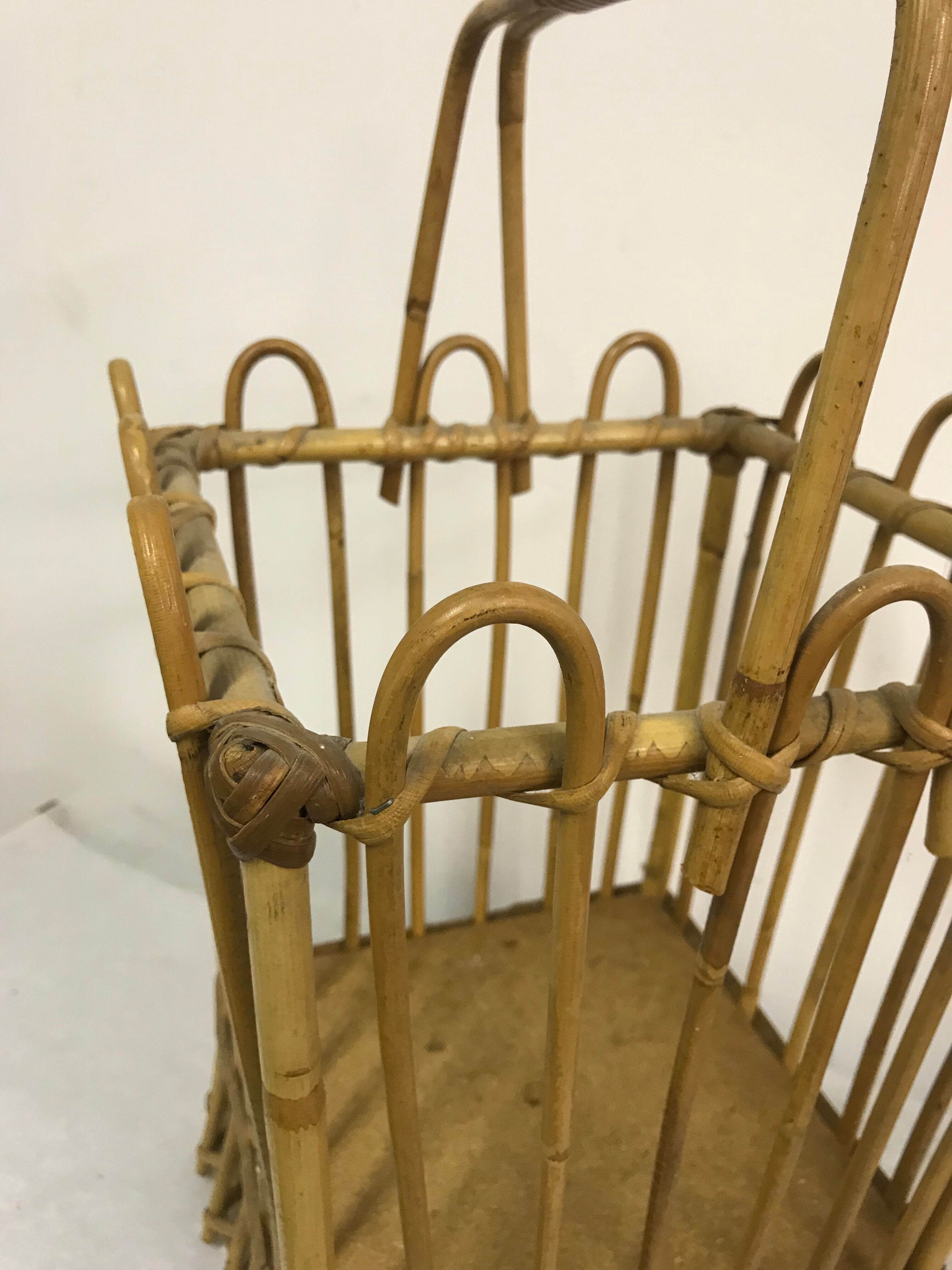 Vintage rattan basket