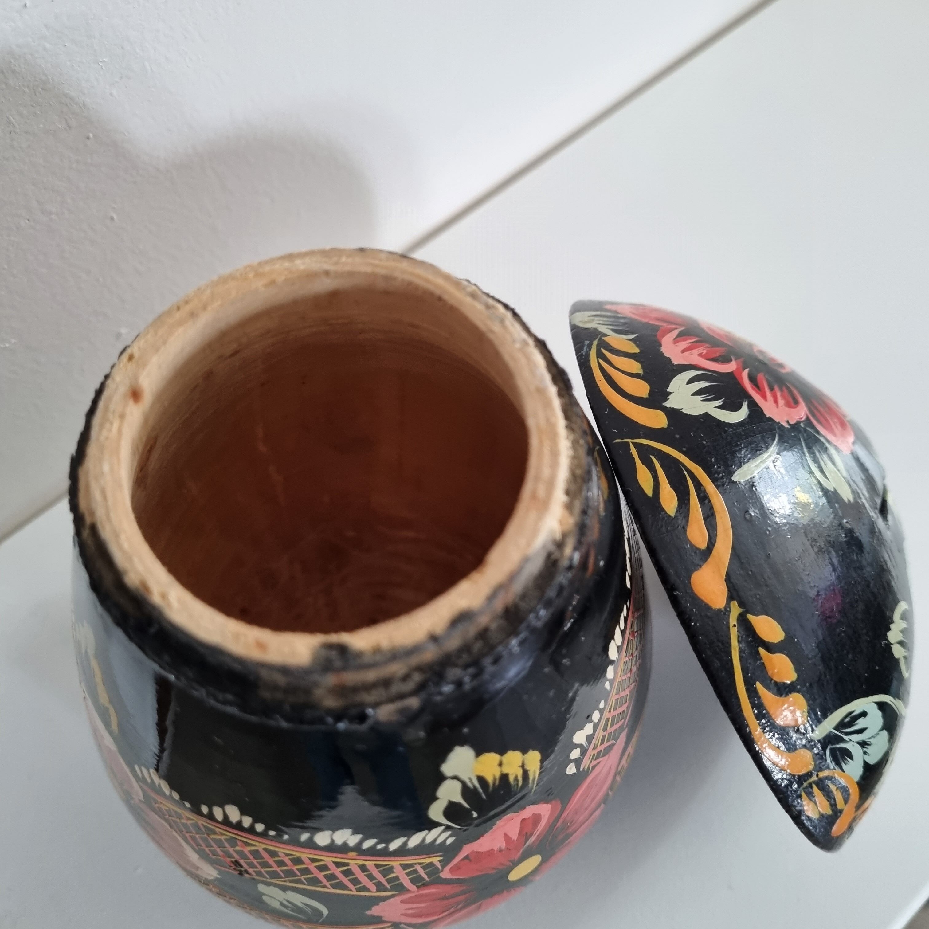 Wooden box vintage painted décor