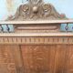 antique solid oak headboard