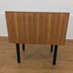 Table de chevet moderniste années 50 bois et verre