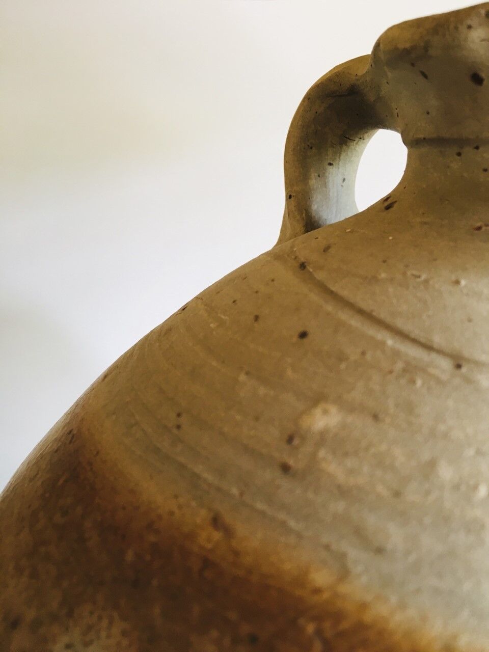 Antique pottery lamp foot