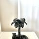 Black panther Art Deco candlestick