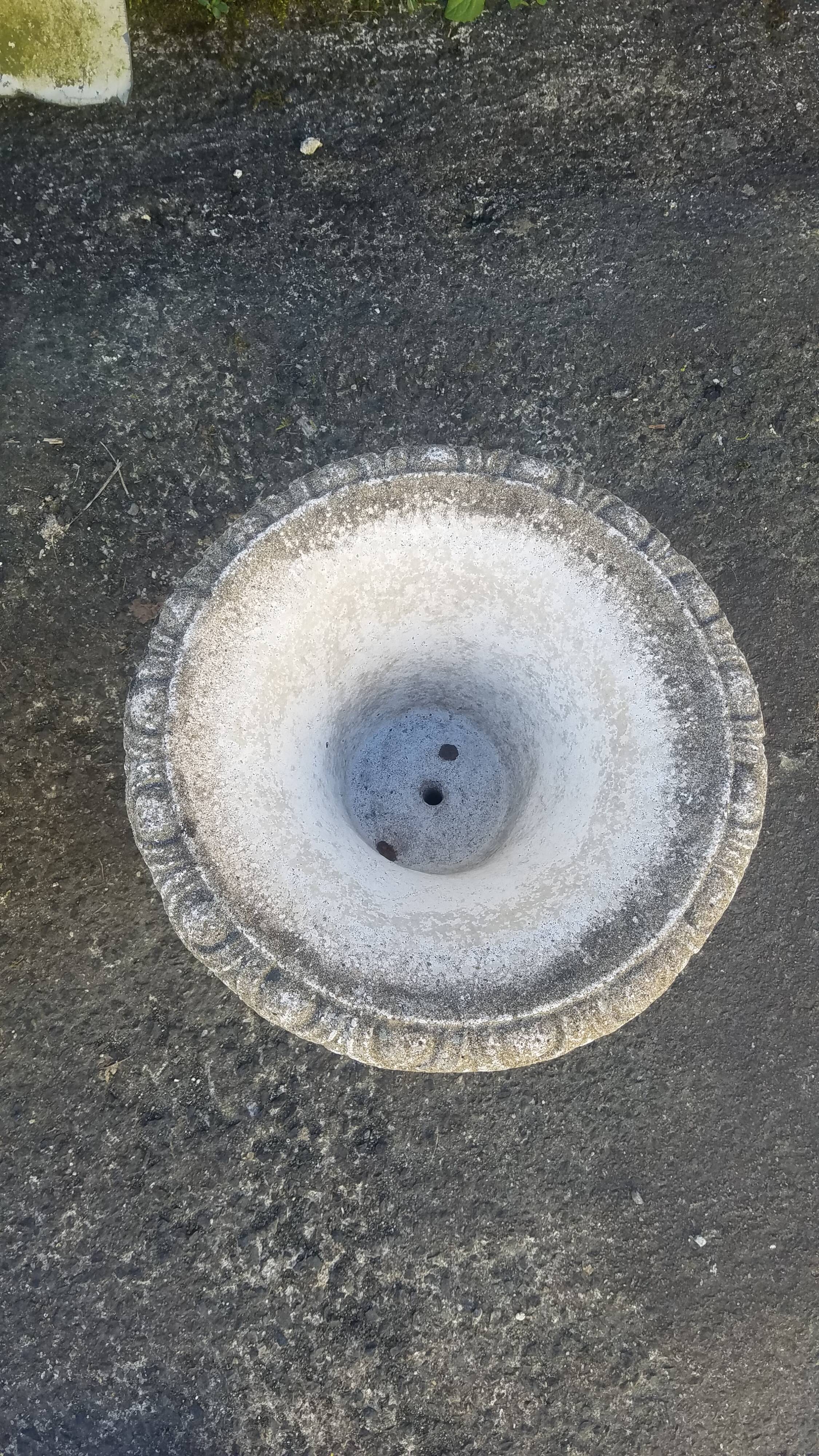 Pair of mediterranean vases in reconstructed stone
