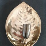 Adjustable bronze wall light with leaf decor