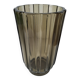 Vintage design smoked glass vase