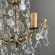 Bronze and crystal chandelier with pendants, Louis XV style, 20th century.