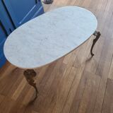 Coffee table in white Carrara marble