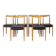Ensemble de 6 chaises de salle à manger vintage Lübke des années 1970 en Allemagne, en bois de hêtre du milieu du siècle.