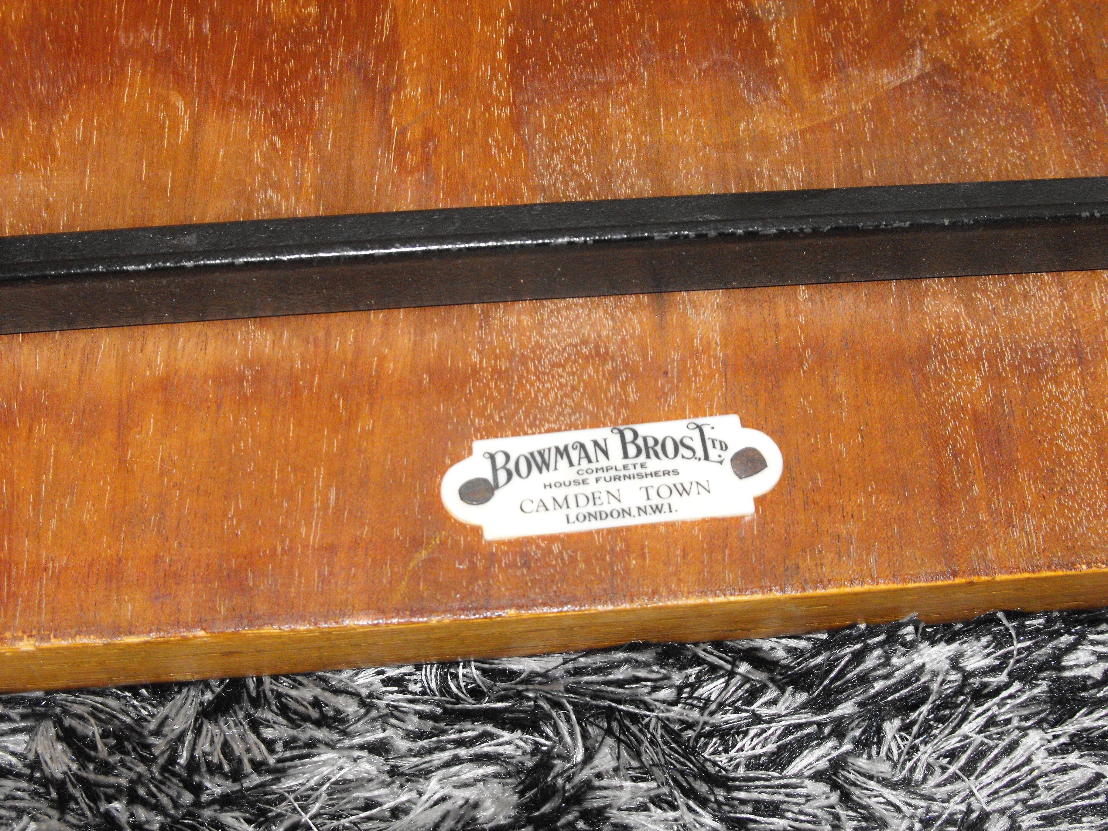 Small coffee table metal and wood design BOWMAN BROS years 50.