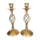 Pair of vintage brass candle holders