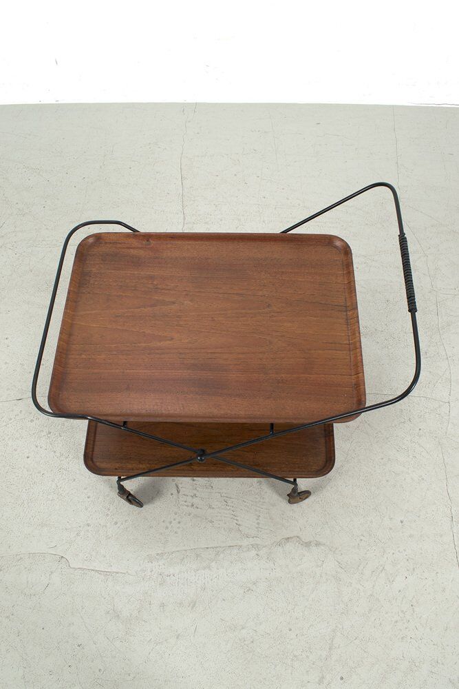 Teak and string cart by Jie Gantofta for Paul Nagel