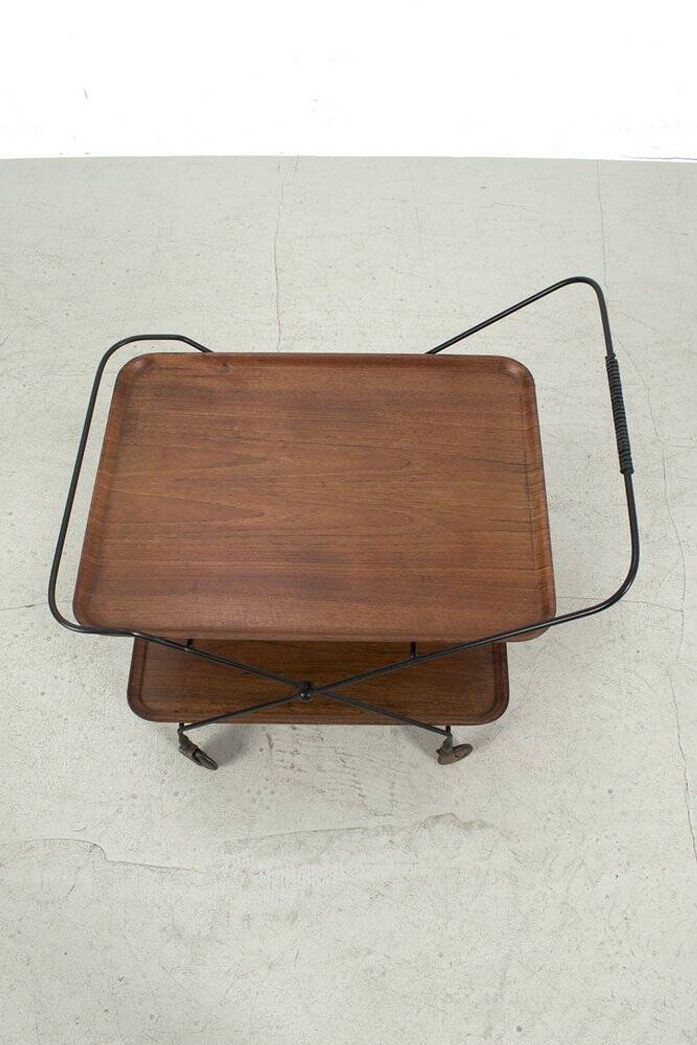 Teak and string cart by Jie Gantofta for Paul Nagel