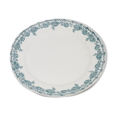 Plat rond de service de la faïencerie de St Amand les Eaux modèle Argenton, terre de fer
