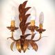 Vintage Italian Florentine wall light in gilded bronze from the 1970s.