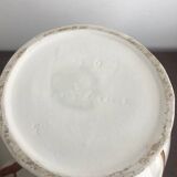 Vintage slip pot with hydrangea pattern