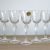 Set 6 vintage French glasses - Cristal d'Arques model Verneuil cira 1985