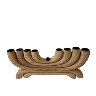 Scandinavian wooden chandelier with 8 branches