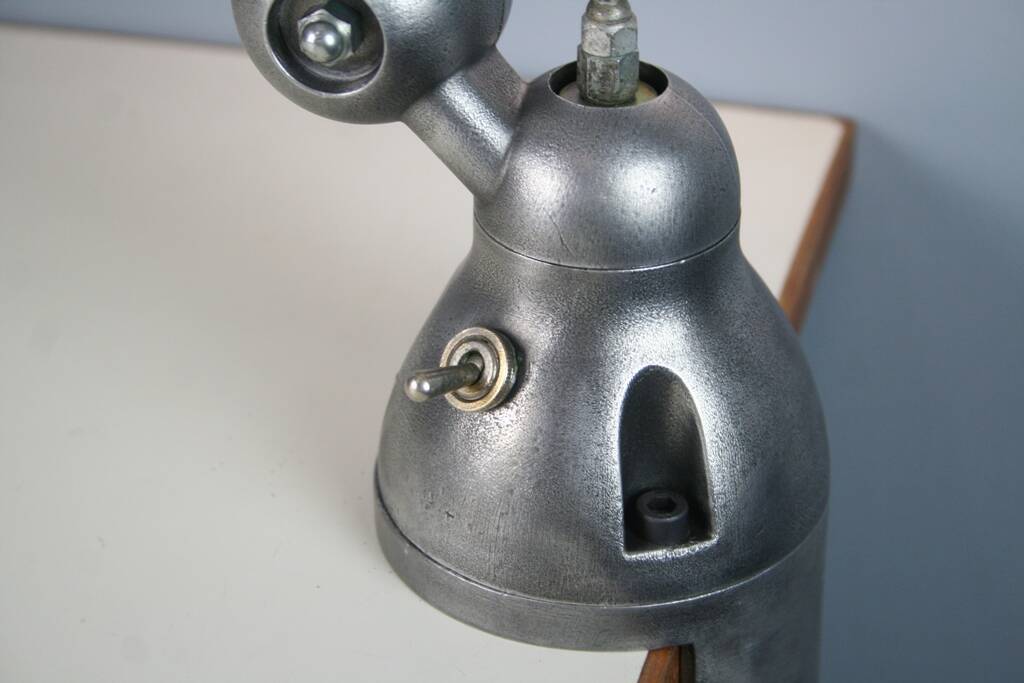 Jieldé desk lamp 2 arms 40cm industrial graphite vice Jean Louis Domecq vintage