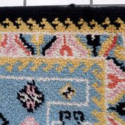 Tapis vintage français Savonnerie fait main en laine – 71 x 128 cm – 1960s