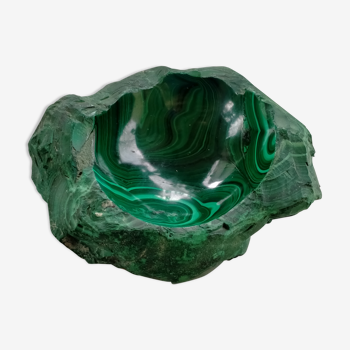 Cendrier vide poche vintage en malachite