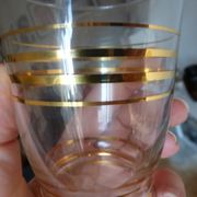 11 verres avec dorure