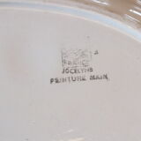 Plat ovale années 50 Salins modèle Jocelyne - fleurs