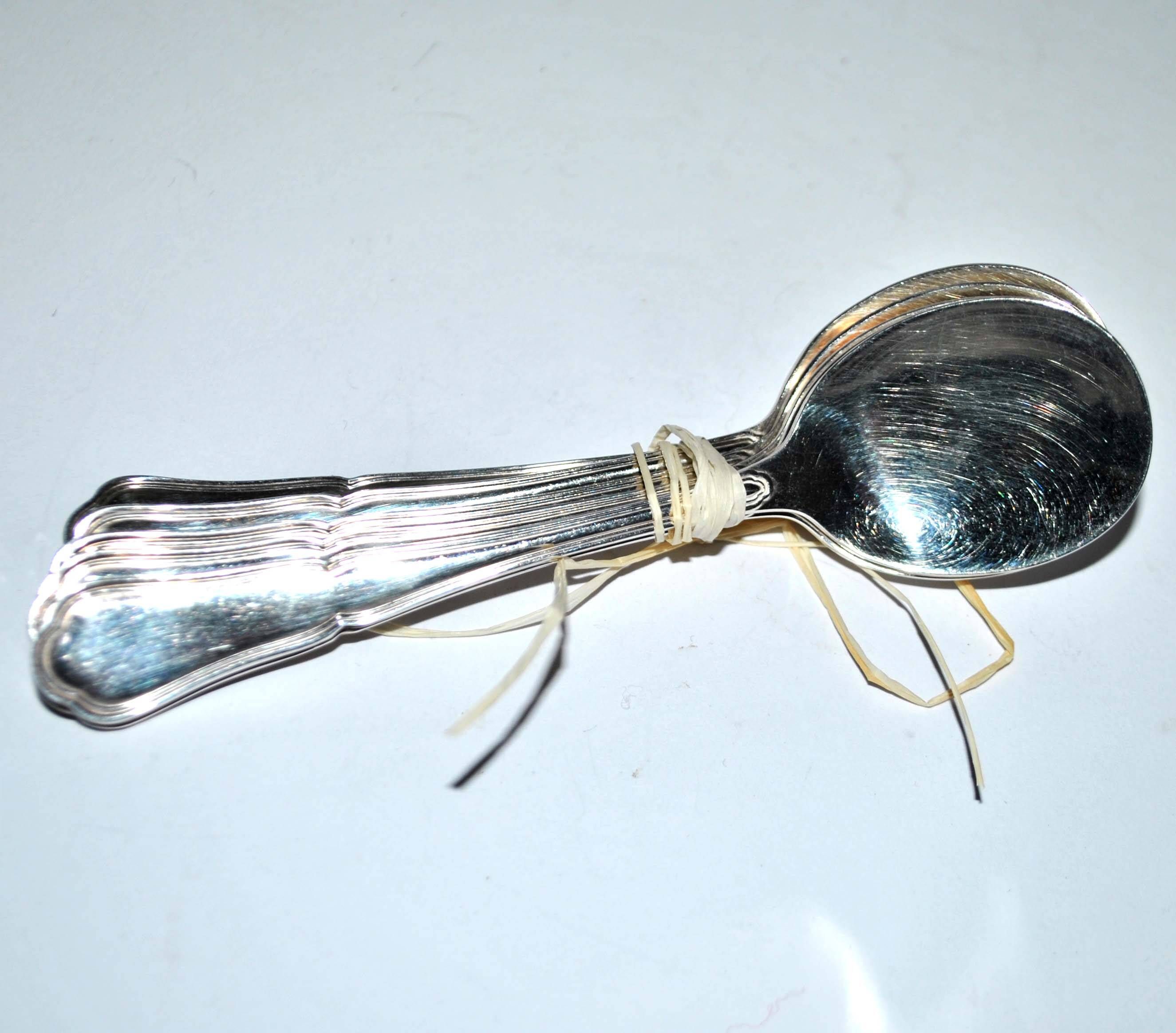 Set of 6 RENEKA ice cream spoons Victoria contour model 13.5cm