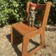 Vintage wooden children's sled chair – 60s/70s design furniture