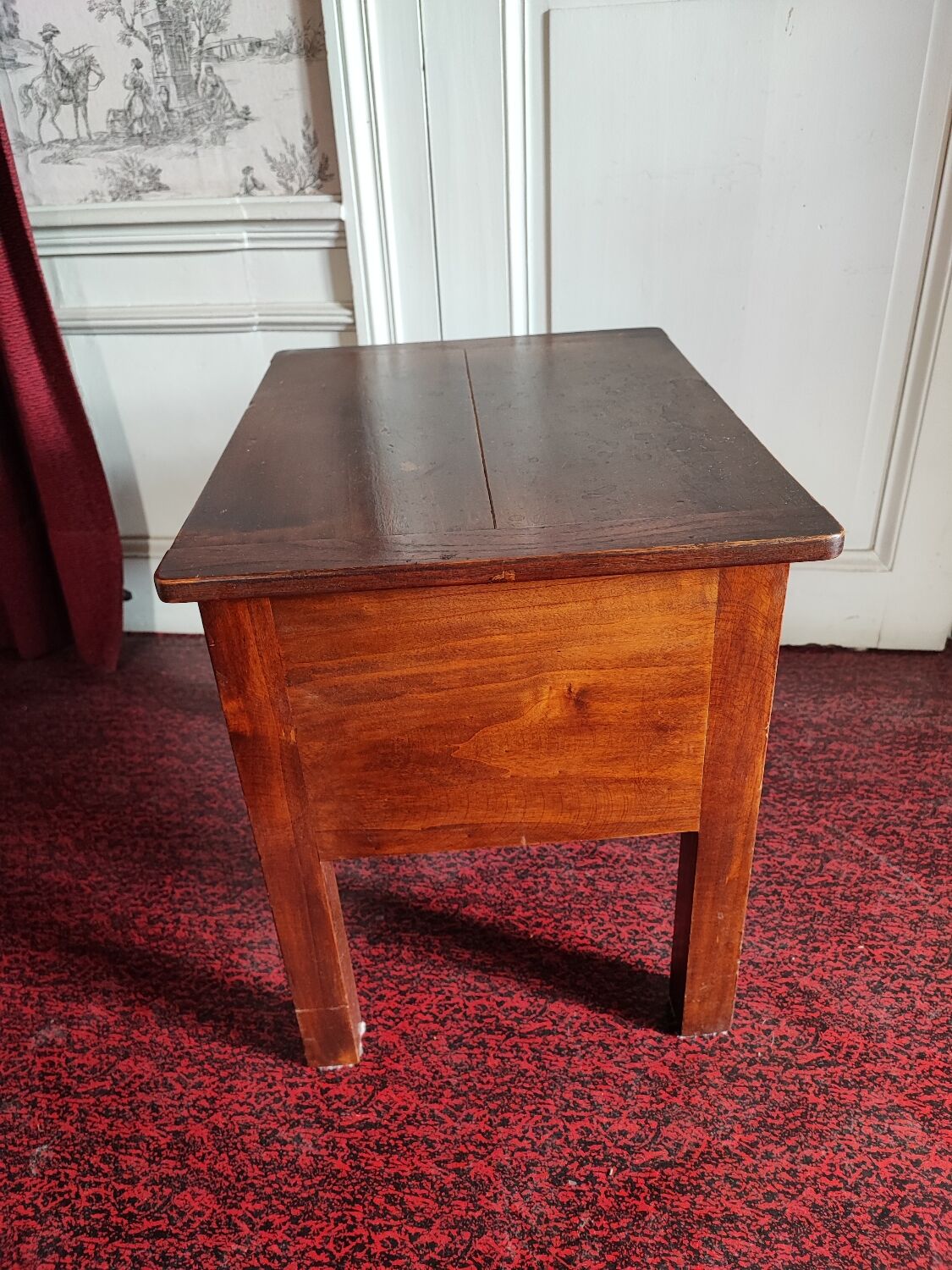 Wooden storage stool