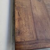 Rustic farmhouse coffee table with two drawers, solid oak, 19th century - 1.97m
