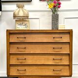 Vintage chest of drawers with compass feet