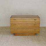 Solid elm three-drawer chest of drawers