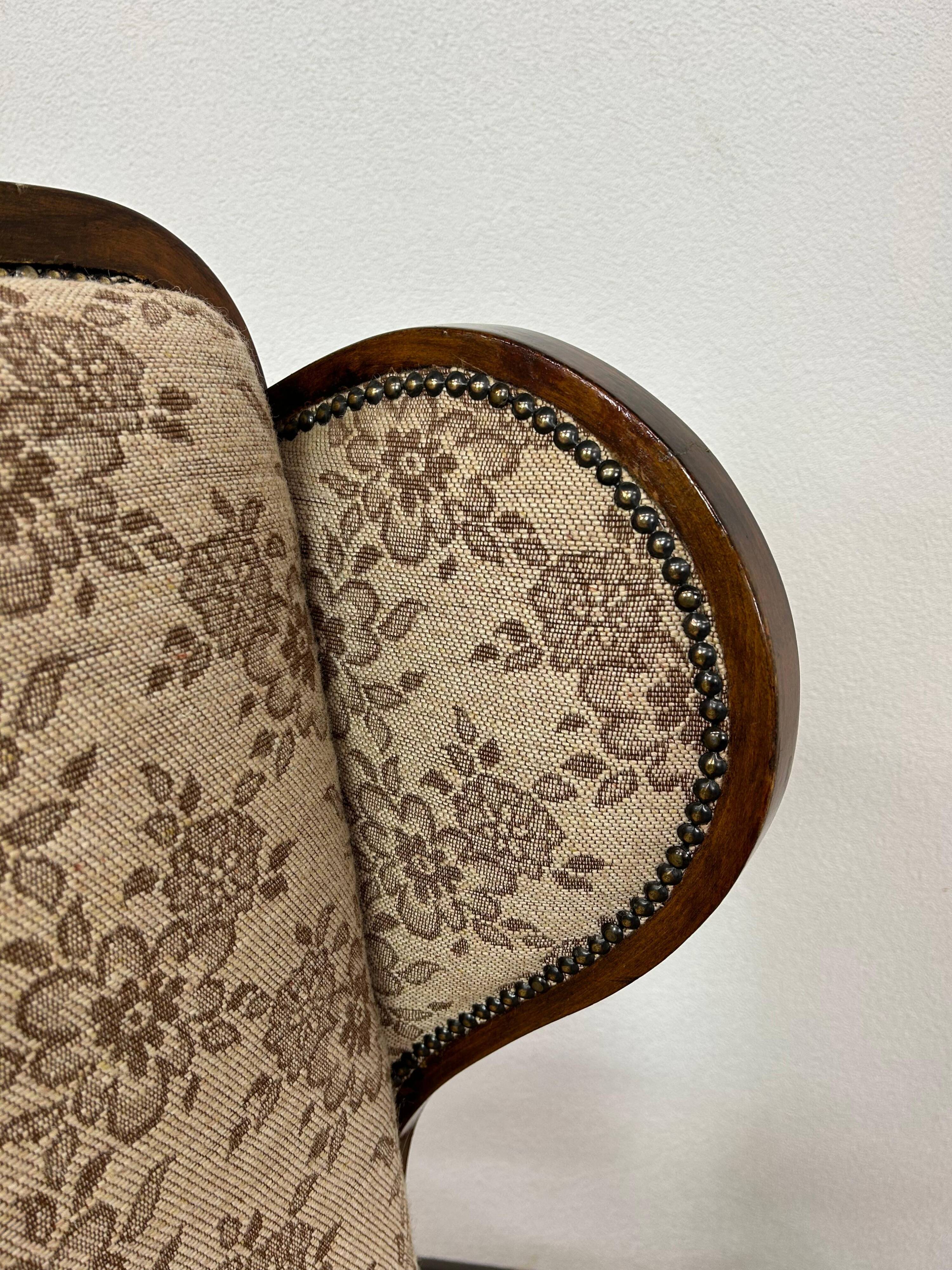 Art Nouveau wing chair no.6542 by Thonet