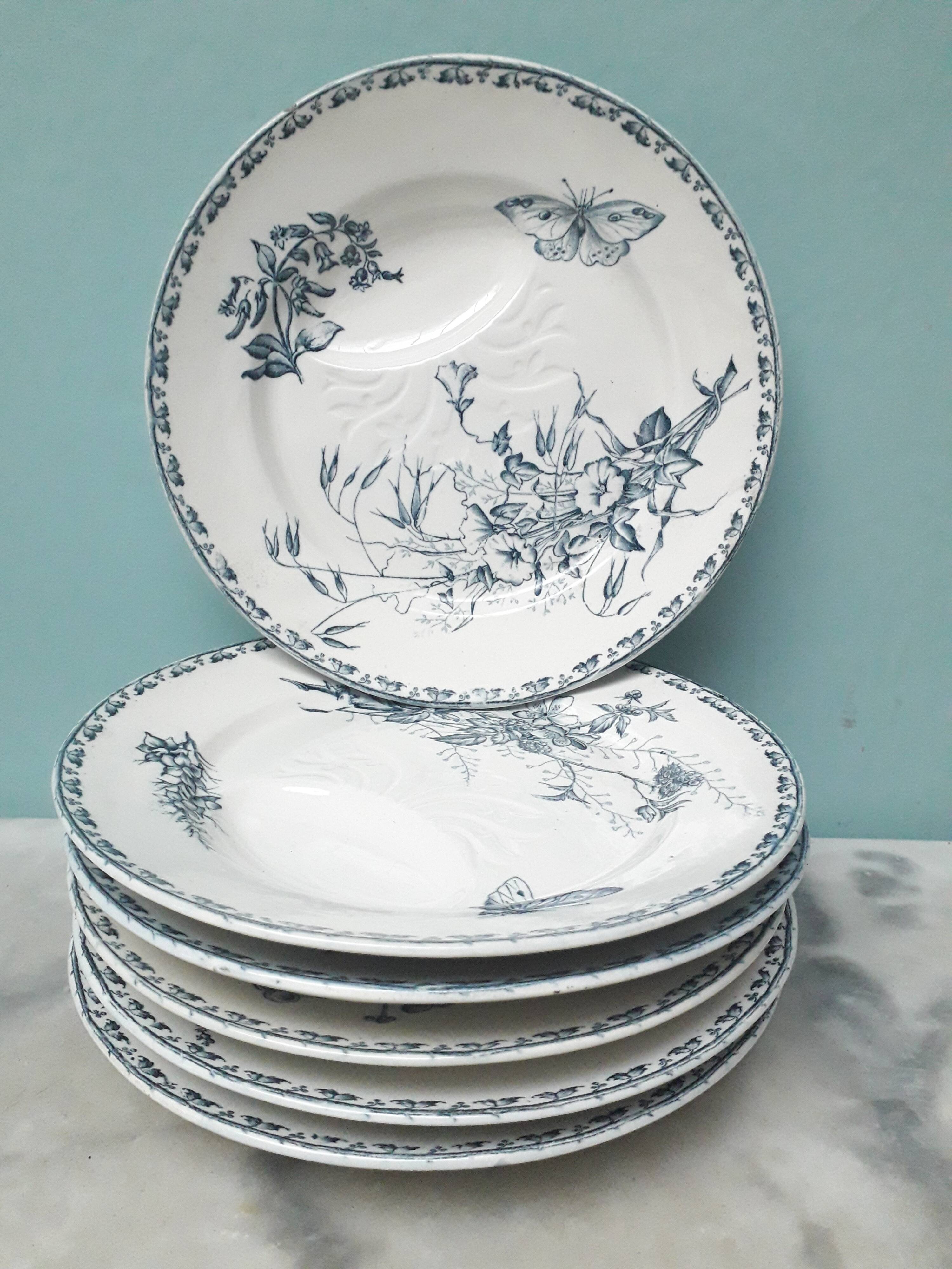 Artichoke plates (6) early twentieth century
