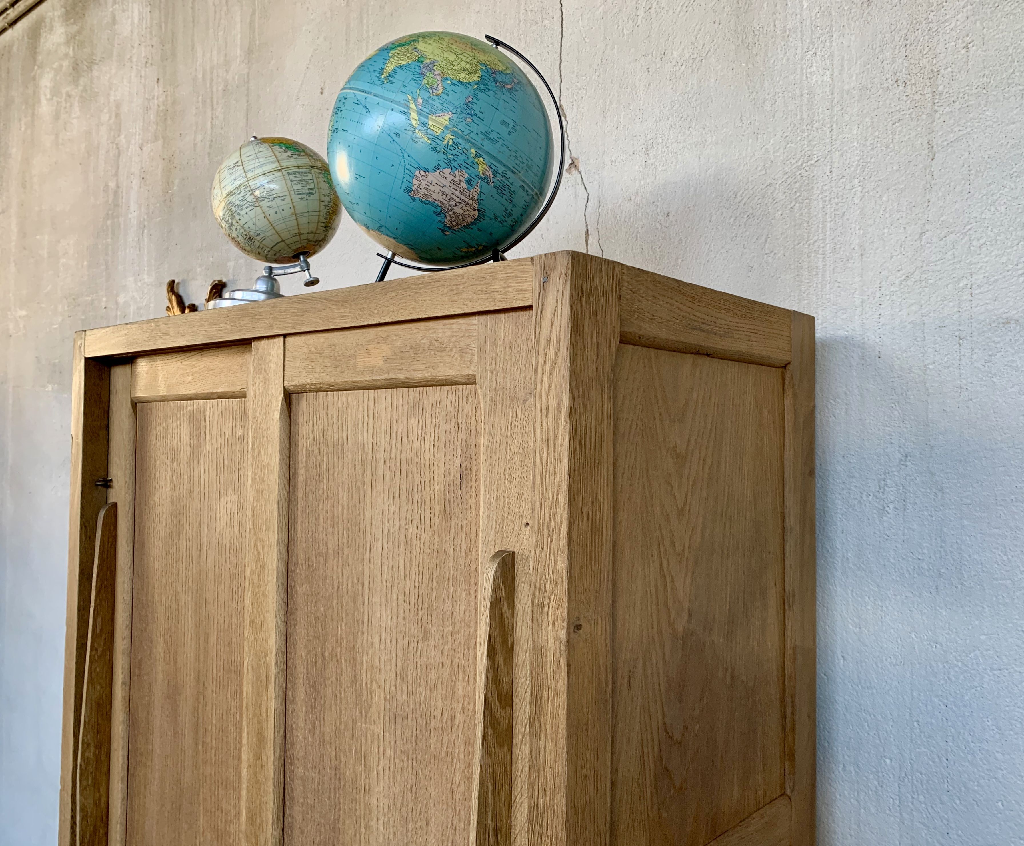 Vintage Parisian school cabinet tubular feet year 1950
