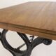 Bistro table with an oak top on a cast iron base, 1930s.