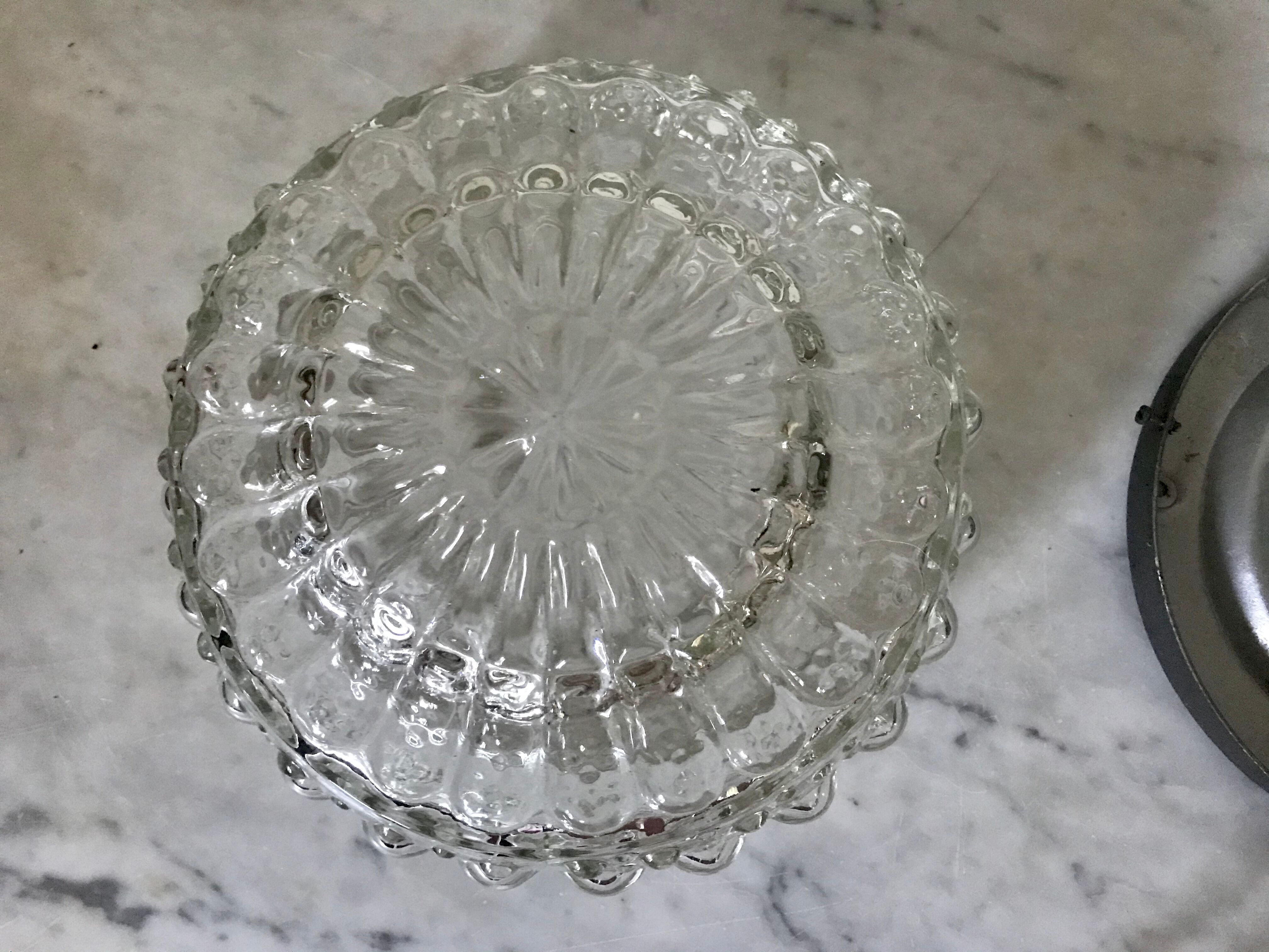 Glass ceiling light circa 1960