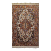 Tapis médaillon tissé à la main - avec des fleurs