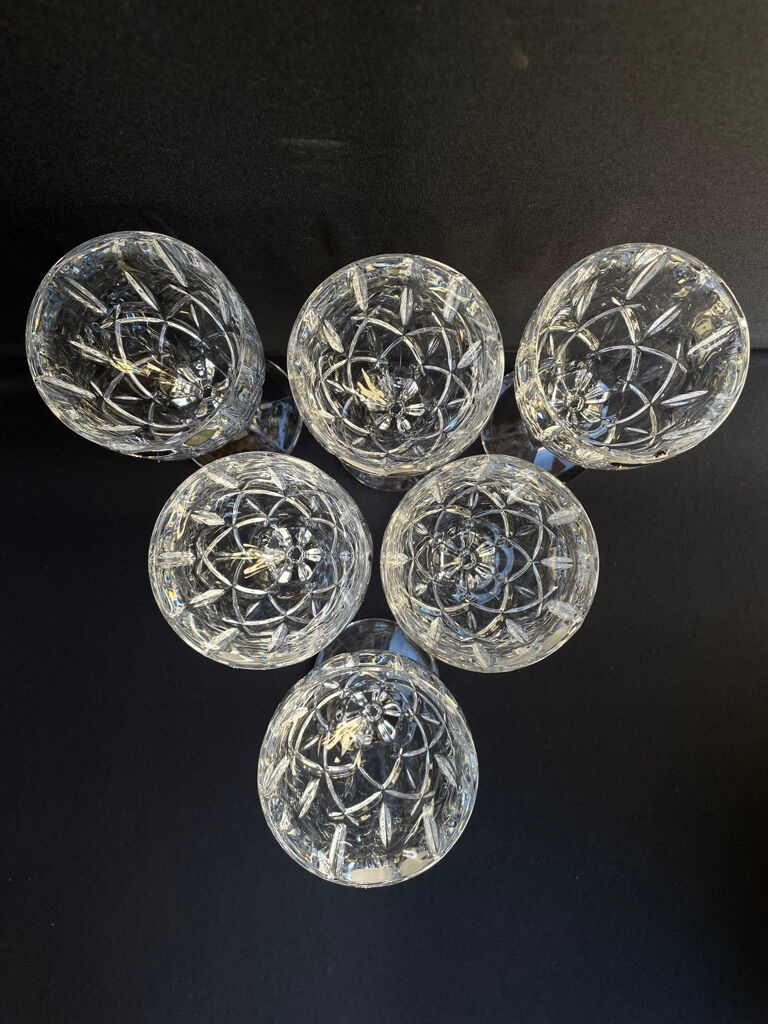 Bohemia - glasses on foot (6) - Modern mid-century - Lead crystal 24% Pbo