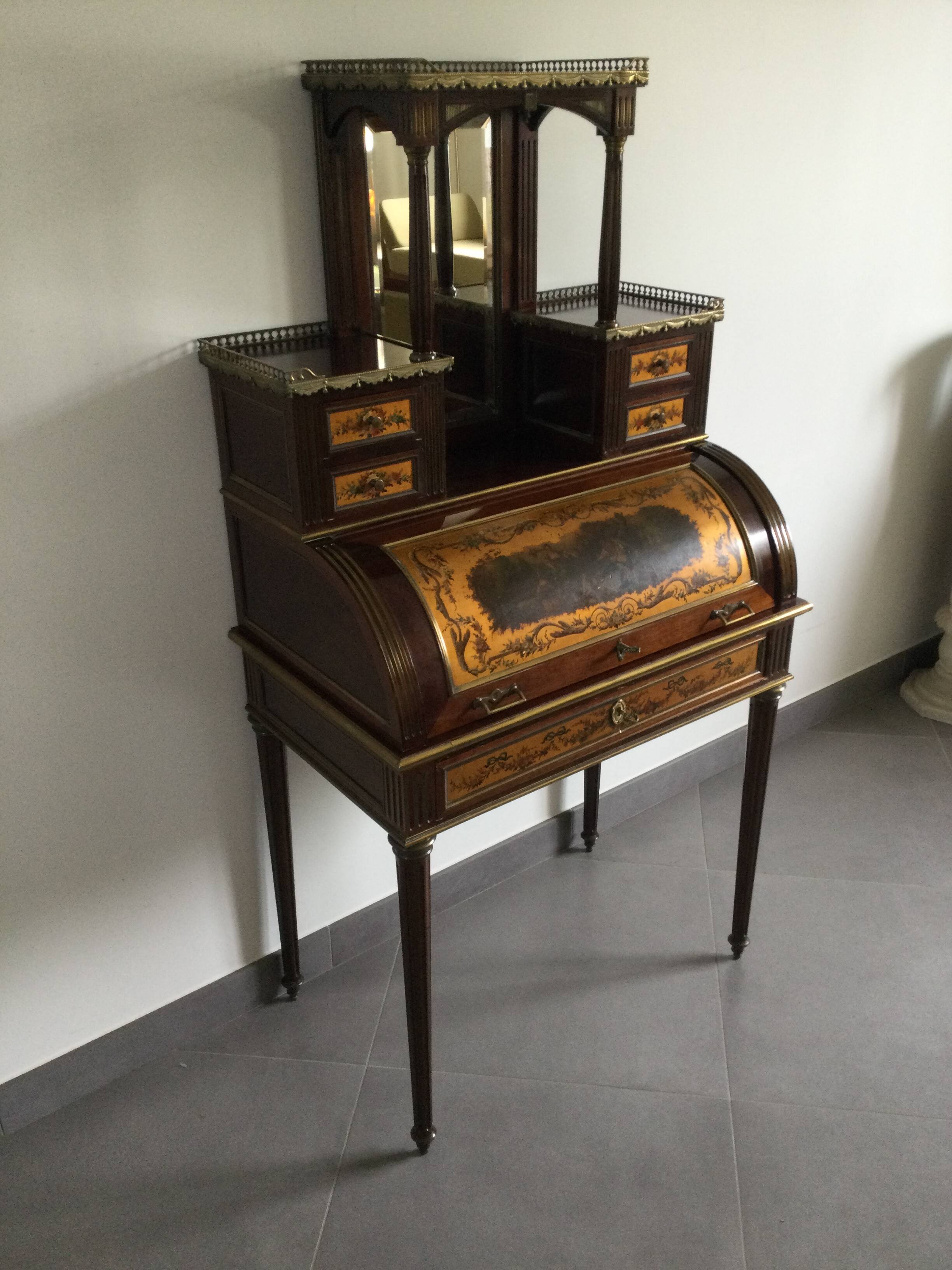 Louis XVI Style Mahogany Bonheur Du Jour